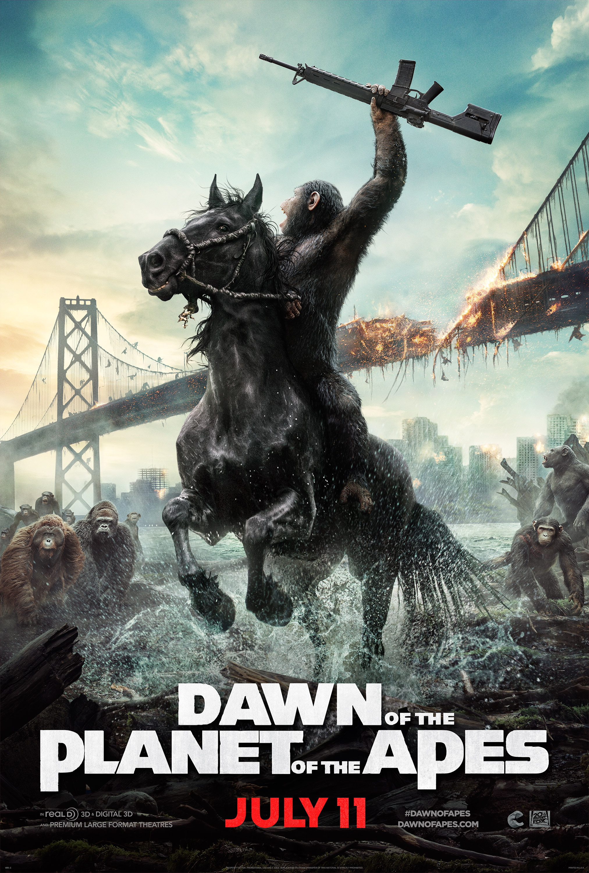 Cartel de la pelicula Dawn of the Planet of the Apes