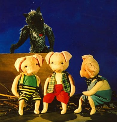 Cartel de la pelicula The Three Pigs plus Captain Grimey