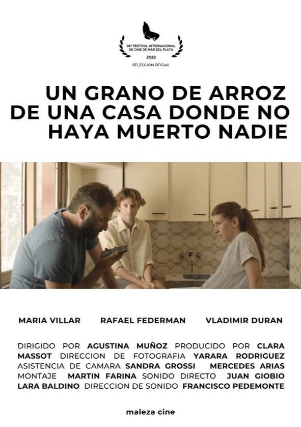 Cartel de la pelicula Un grano de arroz de una casa donde no haya muerto nadie